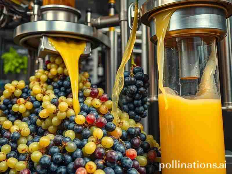 葡萄破碎壓榨與過濾場景