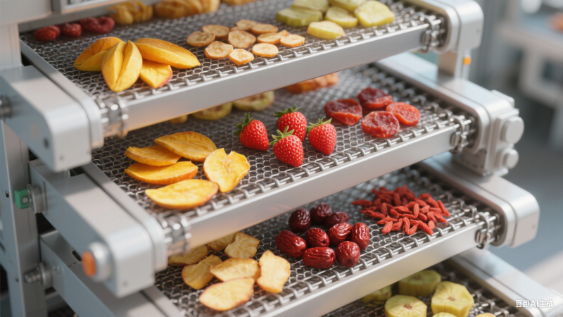 網(wǎng)帶式多層烘干生產(chǎn)線能烘干的物料有多少種？網(wǎng)絡(luò)普遍的問題是什么？(圖2)