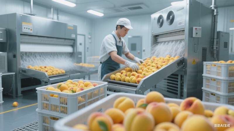 阜城漫河鎮(zhèn)預制果蔬黃桃生產(chǎn)線：從田園鮮桃到預制水果的全流程?(圖4)