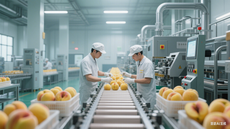 阜城漫河鎮(zhèn)預制果蔬黃桃生產(chǎn)線：從田園鮮桃到預制水果的全流程?(圖19)