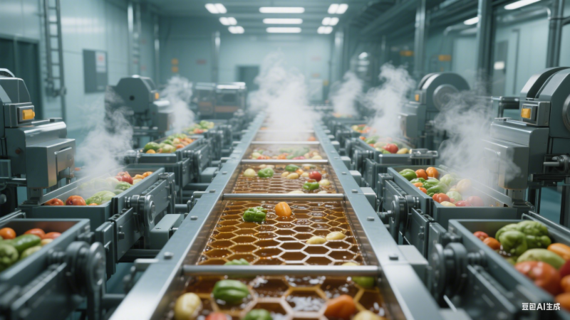諸城的蜂窩鹵煮生產(chǎn)線在果蔬加工中起到的作用是什么？(圖19)