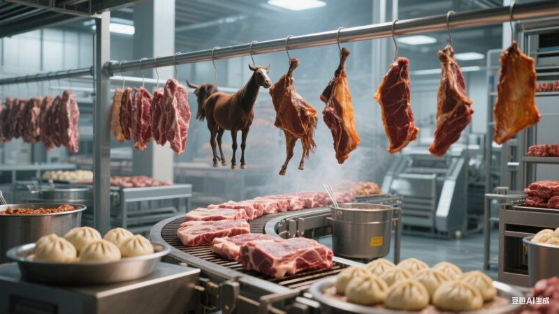 新疆豐富的農(nóng)牧與果蔬資源，從特色肉制品、乳制品、果蔬加工、堅(jiān)果加工等新疆常見的食品生產(chǎn)線(圖2)