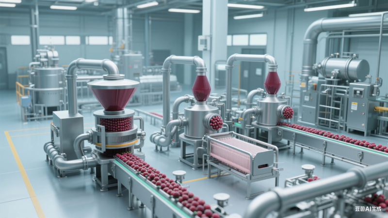藍莓樹莓草莓加工生產(chǎn)線：濃縮汁與果醬加工工藝(圖3)