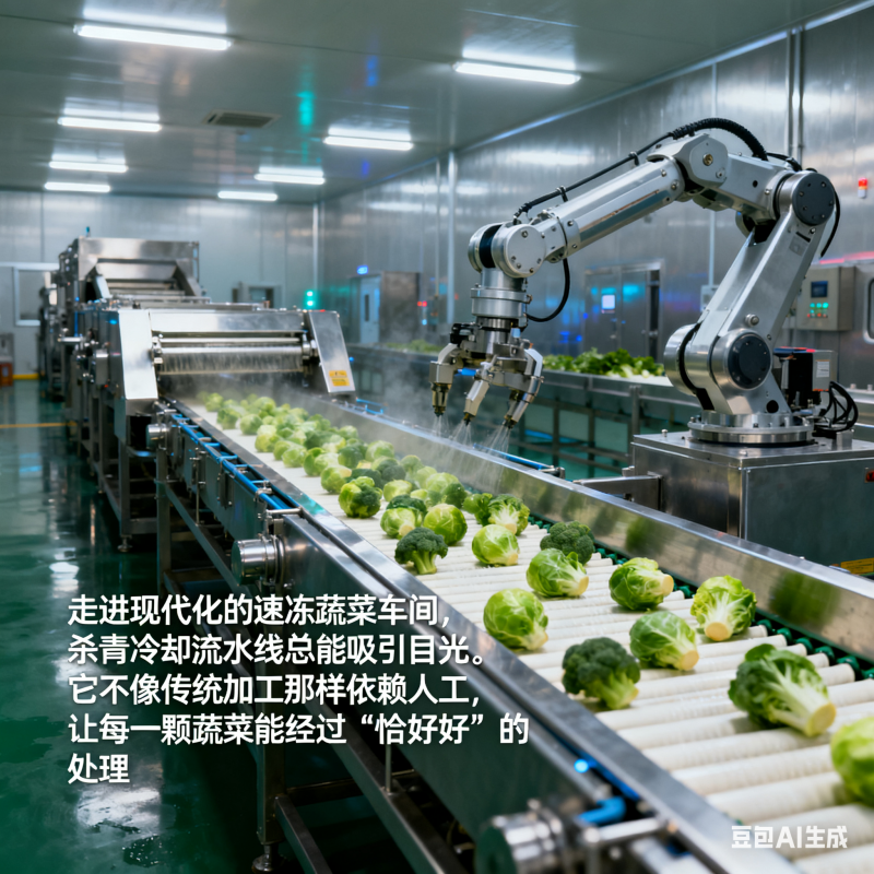 冰鮮守護(hù)記：速凍蔬菜背后的殺青冷卻科技流水線