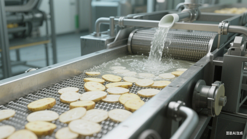 脆嫩鎖鮮密鑰：馬鈴薯片漂燙機(jī)生產(chǎn)線的匠心工藝與原理解析(圖3)