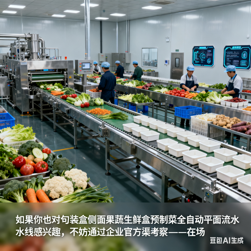 鮮盒智造零距離：包裝盒側(cè)面果蔬生鮮預(yù)制菜全自動平面流水線實地考察實錄(圖5)