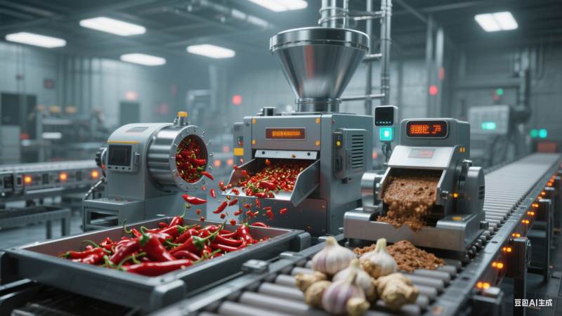 辣椒醬生產(chǎn)線設(shè)備：構(gòu)筑風(fēng)味醬料從原料到成品的全流程匠心制造(圖2)