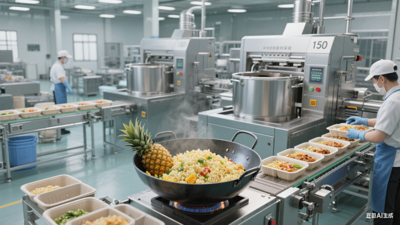 預(yù)制菜菠蘿炒飯生產(chǎn)線單次制作量解析：構(gòu)建 “設(shè)備協(xié)同 + 工藝適配” 的量化生產(chǎn)(圖6)