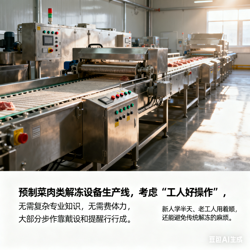 預(yù)制菜肉類解凍設(shè)備生產(chǎn)線，操作真的方便嗎？(圖6)