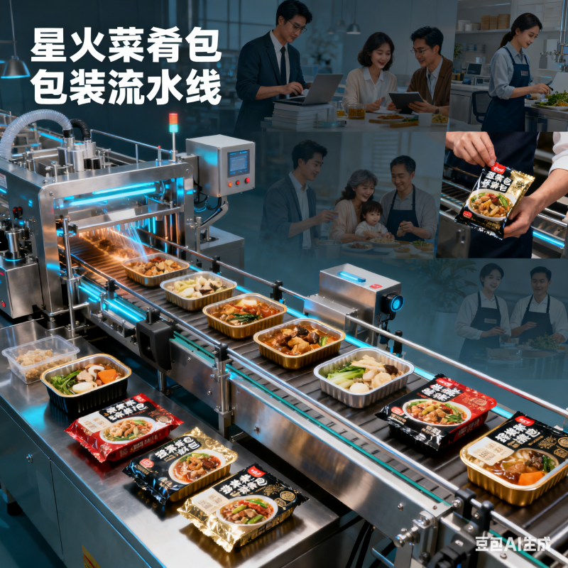 星火菜肴包包裝流水線，產(chǎn)品有多亮眼？(圖6)