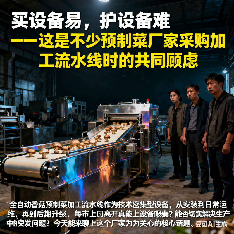全自動香菇預(yù)制菜加工流水線 售后真能省心？