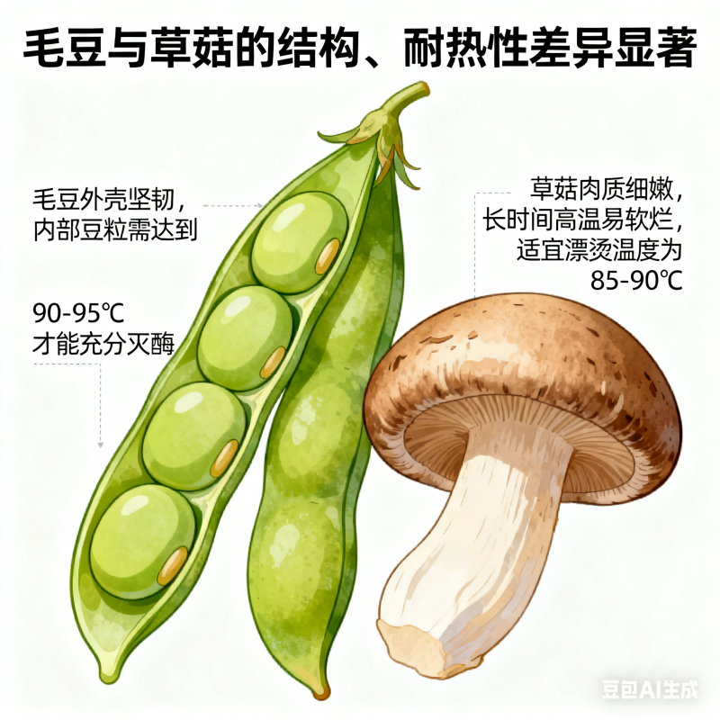 全自動(dòng)毛豆草菇漂燙機(jī)生產(chǎn)線，如何滿足預(yù)制菜加工需求？(圖2)
