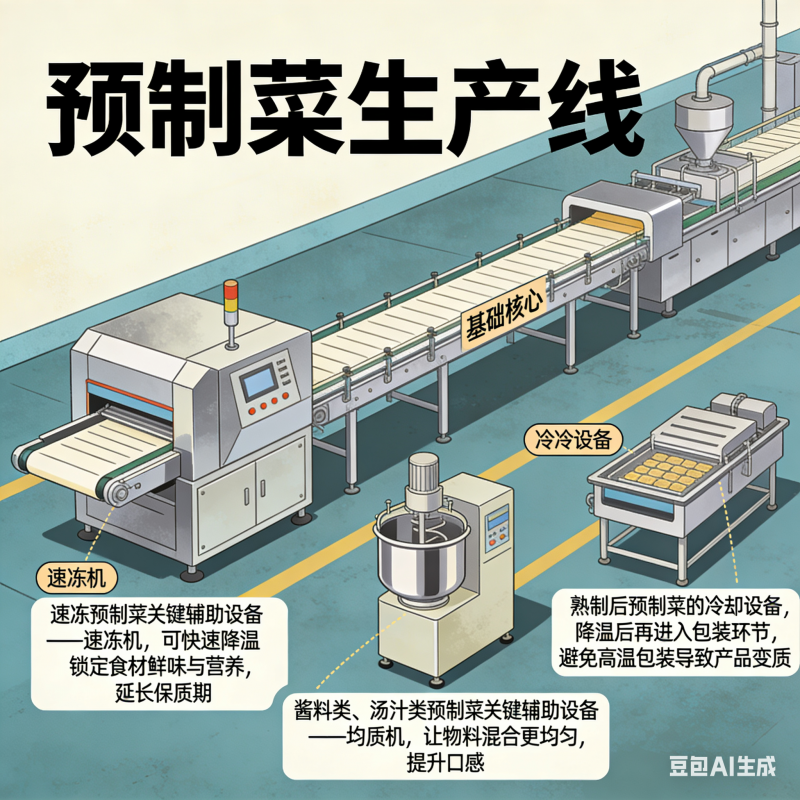 預(yù)制菜生產(chǎn)線核心設(shè)備包含清洗、切割、烹飪及包裝設(shè)備嗎？(圖3)